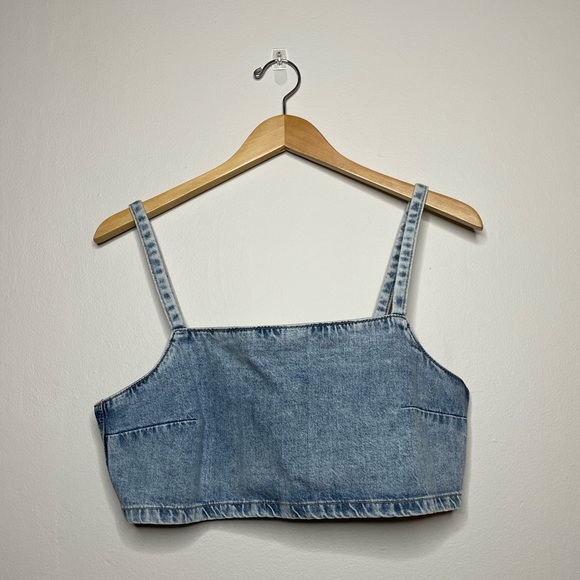 Denim crop top - Picture 1 of 4